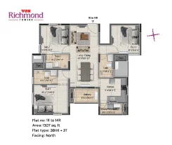 vgn richmond towers floor plan - r block 1 to 14th floor