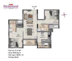 vgn richmond towers floor plan - p block 1 to 14th floor