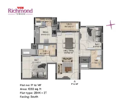vgn richmond towers floor plan - f block 1 to 14th floor
