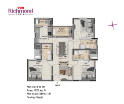 vgn richmond towers floor plan - i block 1 to 14th floor